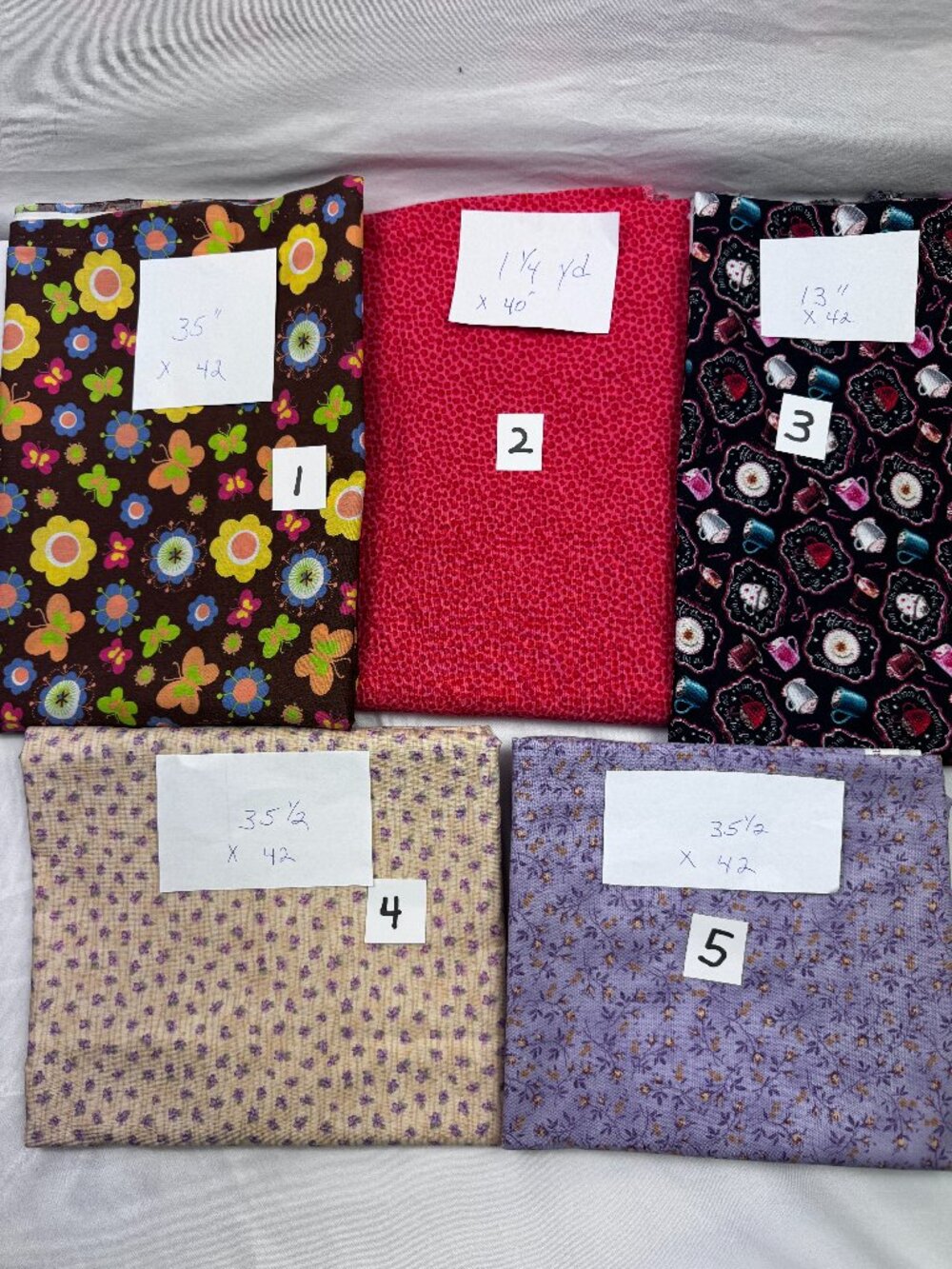 Fabric Cotton Multi Color Pre-Washed Great for Quilting and Crafts 5.5 yds